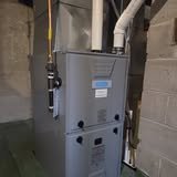 A new furnace in a basement